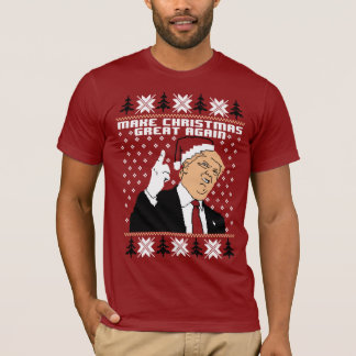 再びクリスマスを作素晴らしるSpeciaTrump Parody Funy Tシャツ