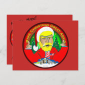 再びクリスマスを素晴らし作る シーズンポストカード (正面/裏面)