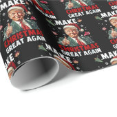 再びクリスマスを素晴らし作る | トランプおもしろい ラッピングペーパー (ロールコーナー)