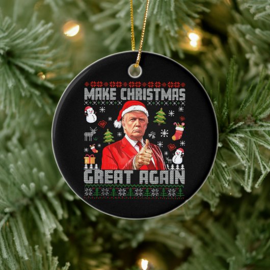 再びクリスマスを素晴らし作る | トランプ セラミックオーナメント (ツリー)