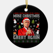 再びクリスマスを素晴らし作る | トランプ セラミックオーナメント (正面)