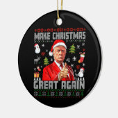 再びクリスマスを素晴らし作る | トランプ セラミックオーナメント (左)