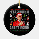 再びクリスマスを素晴らし作る | トランプ セラミックオーナメント (裏面)