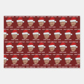 再びクリスマスを迎えるドナルド・トランプ・サンタハット素晴らし ラッピングペーパーシート (正面2)