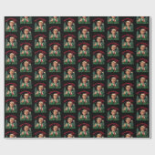 再びクリスマスを迎えるドナルド・トランプ・サンタハット素晴らし ラッピングペーパー (フラット)