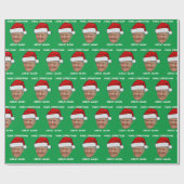 再びクリスマスを迎えるドナルド・トランプ・サンタハット素晴らし ラッピングペーパー (フラット)