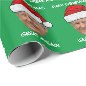 再びクリスマスを迎えるドナルド・トランプ・サンタハット素晴らし ラッピングペーパー (ロールコーナー)