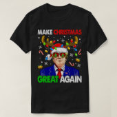再びクリスマス素晴らしをおもしろい醜いキリストにする Tシャツ (デザイン正面)