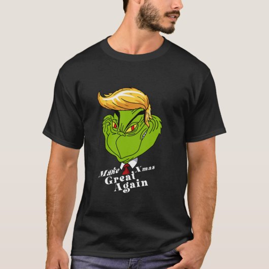 再びクリスマス素晴らしをおもしろい醜いキリストにする Tシャツ (正面)