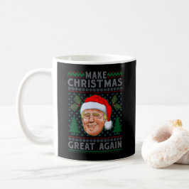 再びクリスマス素晴らしをおもしろい醜いクリスマスにする コーヒーマグカップ