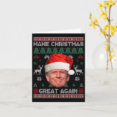 再びクリスマス素晴らしをおもしろい醜い汗で作る カード (黄色い花)