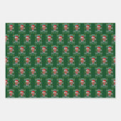 再びクリスマス素晴らしをクリスマスおもしろいトランプ ラッピングペーパーシート (正面3)