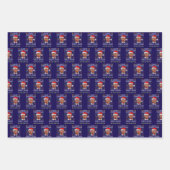 再びクリスマス素晴らしをクリスマスおもしろいトランプ ラッピングペーパーシート (正面2)