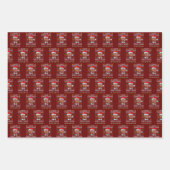 再びクリスマス素晴らしをクリスマスおもしろいトランプ ラッピングペーパーシート (正面)