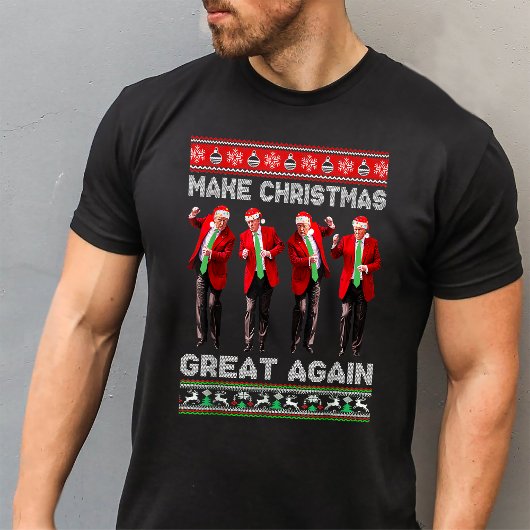 再びクリスマス素晴らしをクリスマスおもしろいトランプ Tシャツ