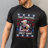再びクリスマス素晴らしをトランプのヴァンス醜いクリスマスにする Tシャツ
