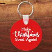 再びクリスマス素晴らしをトランプMAGAギフトおもしろいにする キーホルダー (正面)