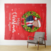 再びクリスマス素晴らしをトランプMAGAギフトおもしろいにする タペストリー (インサイチュ(横))