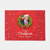 再びクリスマス素晴らしをトランプMAGAギフトおもしろいにする ドアマット (正面)