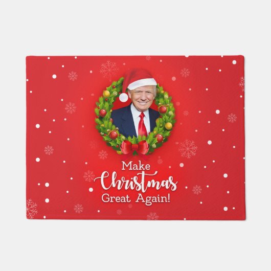 再びクリスマス素晴らしをトランプMAGAギフトおもしろいにする ドアマット (正面)