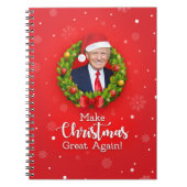 再びクリスマス素晴らしをトランプMAGAギフトおもしろいにする ノートブック (正面)