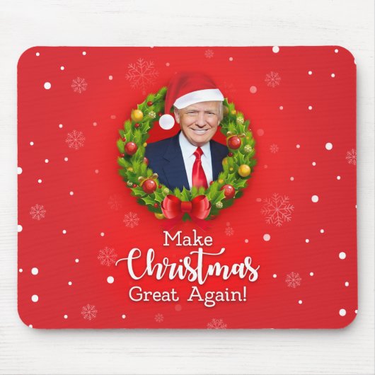 再びクリスマス素晴らしをトランプMAGAギフトおもしろいにする マウスパッド (正面)