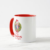 再びクリスマス素晴らしをトランプMAGAギフトおもしろいにする マグカップ (正面左)