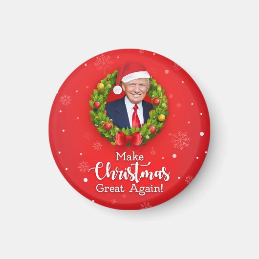 再びクリスマス素晴らしをトランプMAGAギフトおもしろいにする マグネット (正面)