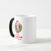再びクリスマス素晴らしをトランプMAGAギフトおもしろいにする モーフィングマグカップ (正面左)