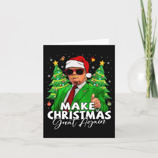再びクリスマス素晴らしを作るおもしろいサンタトランプChris カード (正面)