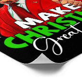 再びクリスマス素晴らしを作るおもしろいサンタトランプChris ポスター (角)