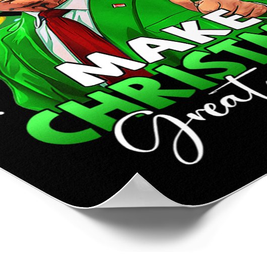 再びクリスマス素晴らしを作るおもしろいサンタトランプChris ポスター (角)