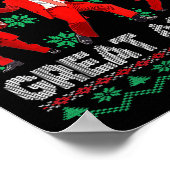 再びクリスマス素晴らしを作るサンタトランプクリスマス ポスター (角)