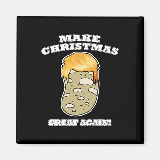 再びクリスマス素晴らしを作るポテトトランプ マグネット (正面)