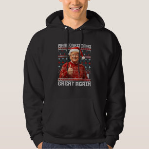 再びクリスマス素晴らしを切り詰めおもしろいるクリスマス パーカ
