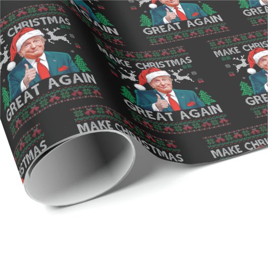 再びクリスマス素晴らしを切り詰めおもしろいクリスマス ラッピングペーパー (ロールコーナー)