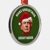 再びクリスマス素晴らしを切り開くサンタハット メタルオーナメント (右)