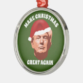 再びクリスマス素晴らしを切り開くサンタハット メタルオーナメント (左)