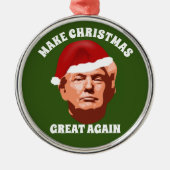 再びクリスマス素晴らしを切り開くサンタハット メタルオーナメント (正面)