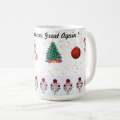再びクリスマス素晴らしを飾る紙 コーヒーマグカップ (正面右)