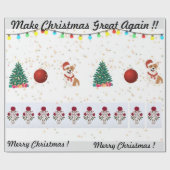 再びクリスマス素晴らしを飾る紙 ラッピングペーパー (フラット)