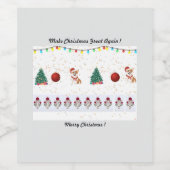 再びクリスマス素晴らしを飾る紙 ワインラベル (シングルラベル)