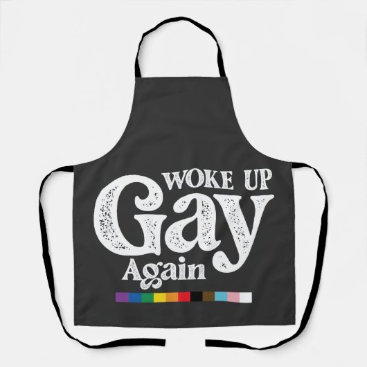 再びゲイとして目覚めた LGBTプライドを応援 エプロン (正面)