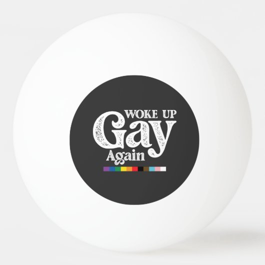 再びゲイとして目覚めた LGBTプライドを応援 卓球ボール (正面)