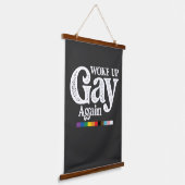 再びゲイとして目覚めた LGBTプライドを応援 吊り下げ型タペストリー (傾斜あり)