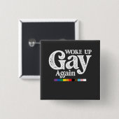 再びゲイとして目覚めた LGBTプライドを応援 缶バッジ (正面&裏面)