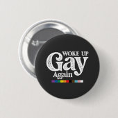 再びゲイとして目覚めた LGBTプライドを応援 缶バッジ (正面&裏面)