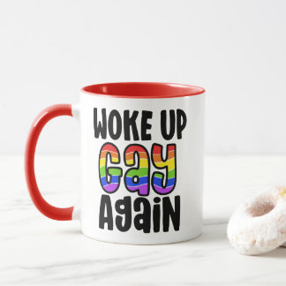 再びゲイとして目覚めた LGBTQ+ プライド マグカップ