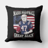再びサッカー素晴らしをヴィンテージUSA国旗のトランプ クッション (正面)