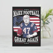 再びサッカー素晴らしをヴィンテージUSA国旗のトランプ 招待状 (スタンド正面)